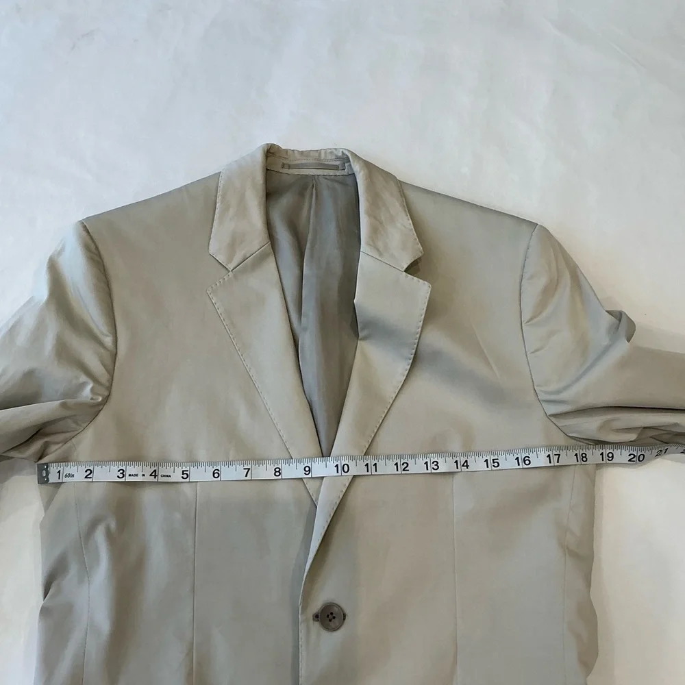 Theory Men's Two-Button Sports Jacket Cotton Top Stitching Light Weight Size 36